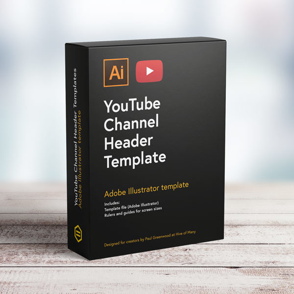 Adobe Illustrator YouTube Channel Header Template