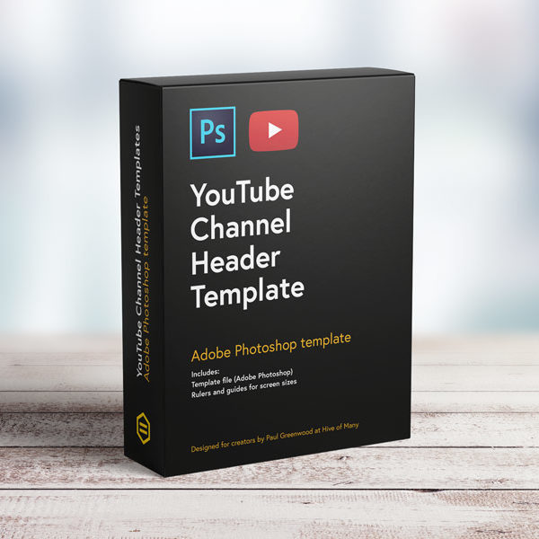 Adobe Photoshop YouTube Channel Header Template
